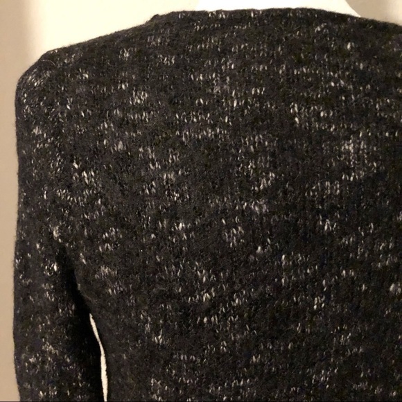 Zara black white fuzzy lace trimmed sweater - Picture 11 of 15